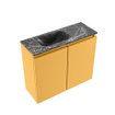 MONDIAZ TURE-DLUX 60cm toiletmeubel Ocher. EDEN wastafel Lava positie links. Zonder kraangat. SW1103875