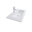 Duravit ME by Starck meubelwastafel 83x49cm met 1 kraangat met overloop met wondergliss wit SW29534