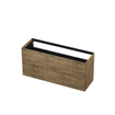 INK P2O Wastafelonderkast - 140x45x65cm - 2 lades - push 2 open - rechte opdekfronten MFC Naturel eiken SW352529