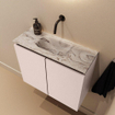 MONDIAZ TURE-DLUX 60cm toiletmeubel Rosee. EDEN wastafel Glace positie midden. Zonder kraangat. SW1103449