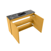 MONDIAZ TURE-DLUX 80cm toiletmeubel Ocher. EDEN wastafel Lava positie midden. Zonder kraangat. SW1103914
