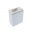 MONDIAZ TURE-DLUX 40cm toiletmeubel Clay. EDEN wastafel Glace positie links. Zonder kraangat. SW1103193