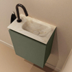 MONDIAZ TURE-DLUX 40cm toiletmeubel Army. EDEN wastafel Ostra positie rechts. Met 1 kraangat. SW1104742