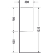 Duravit Starck 3 urinoir scheidingswand 80x705x400mm wit 0315028