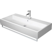 Duravit Vero Air (meubel) wastafel met 2 kraangaten met overloop 100x47cm met WonderGliss wit SW156933