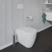 Duravit ME by Starck closetpot diepspoel staand back to wall 37x60cm afvoer horizontaal met wondergliss wit SW84195