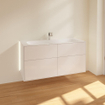 Villeroy & Boch Finion Wastafelonderkast - met verlichting - 4 uittrekladen - 1196 x 591 x 498 mm - Glossy White Lacquer SW479480