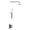 Hotbath Archie IBS30A Doucheset inbouw - compleet - thermostatisch - 2 functies - omstel - wandarm 40cm - 20cm ronde hoofddouche - staaf handdouche - RVS SW230344