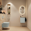 MONDIAZ TURE-DLUX 40cm toiletmeubel Greey. EDEN wastafel Frappe positie rechts. Zonder kraangat. SW1102762