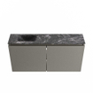 MONDIAZ TURE-DLUX 100cm toiletmeubel Smoke. EDEN wastafel Lava positie links. Zonder kraangat. SW1104078