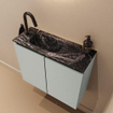MONDIAZ TURE-DLUX 60cm toiletmeubel Greey. EDEN wastafel Lava positie links. Met 1 kraangat. SW1103820