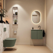 MONDIAZ TURE-DLUX 60cm toiletmeubel Army. EDEN wastafel Glace positie midden. Met 1 kraangat. SW1103149