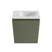 MONDIAZ TURE-DLUX 40cm toiletmeubel Army. EDEN wastafel Opalo positie rechts. Zonder kraangat. SW1104183