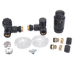 Riko luxe therm.rad.aansluitset haaks verkeerd rechts mat-zwart SW641783