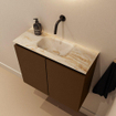 MONDIAZ TURE-DLUX 60cm toiletmeubel Rust. EDEN wastafel Frappe positie midden. Zonder kraangat. SW1102977
