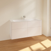 Villeroy & Boch Finion wastafelonderkast 119.6x59.1cm 4 lades White matt SW479505