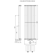 Plieger Cavallino Retto designradiator verticaal enkel middenaansluiting 1800x602mm 1205W wit 7252982