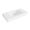 Mondiaz CLOUD Talc Vrijhangende wastafel - 90cm - wasbak midden - rand 12cm - Solid surface Talc SW428057