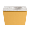 MONDIAZ TURE-DLUX 60cm toiletmeubel Ocher. EDEN wastafel Glace positie rechts. Met 1 kraangat. SW1103359