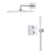 GROHE QuickFix Precision Thermostat Perfect inbouw douchesysteem met Vitalio Rain Mono 310 Cube hoofddouche chroom SW1120181