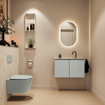 MONDIAZ TURE-DLUX 80cm toiletmeubel Greey. EDEN wastafel Ostra positie midden. Met 1 kraangat. SW1104866