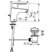 Hansa Hansapolo wastafelkraan m. vaste uitloop 10.3cm met waste chroom SW94169