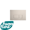 FugaFlow Eccelente Press Bedieningsplaat - bedieningspaneel voor Geberit UP320 inbouwreservoir - dualflush - rechthoekige knoppen - metaal wit mat SW1123662