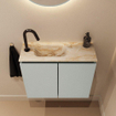 MONDIAZ TURE-DLUX 60cm toiletmeubel Greey. EDEN wastafel Frappe positie links. Met 1 kraangat. SW1102808