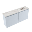 MONDIAZ TURE-DLUX 100cm toiletmeubel Clay. EDEN wastafel Glace positie rechts. Met 1 kraangat. SW1103196