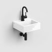 Clou Flush 1 fontein - 28x27x9cm - met kraangat - met plug - keramiek Wit SW9324