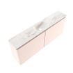 MONDIAZ TURE-DLUX 120cm toiletmeubel Rosee. EDEN wastafel Frappe positie midden. Met 1 kraangat. SW1103032