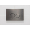 QeramiQ Dely Swirl Toiletset - 36.3x51.7cm - Geberit UP320 Burda inbouwreservoir - slim zitting - gunmetal bedieningsplaat - ronde knoppen - wit glans SW1126095