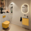 MONDIAZ TURE-DLUX 40cm toiletmeubel Ocher. EDEN wastafel Opalo positie midden. Zonder kraangat. SW1104389