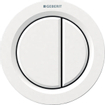 Geberit Type01 bedieningplaat met frontbediening voor toilet 10x10cm wit GA15031