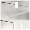 Fortifura Galeria Halfhoge Inloopdouche - 140x80cm - helder glas - 8mm - nano - met profiel en stabilisatiestang - Mat Wit SW1248383