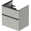 Duravit D-Neo wastafelonderkast 61x62.5x46.2cm 2 lades Betongrijs Mat SW640925