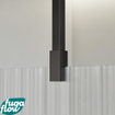 FugaFlow Eccelente Vetro inloopdouche badkamer - 100x200cm - ribbelglas - plafondarm - gunmetal SW1124302