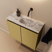 MONDIAZ TURE-DLUX 60cm toiletmeubel Oro. EDEN wastafel Glace positie rechts. Zonder kraangat. SW1103447