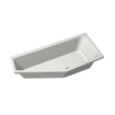 Xenz Lagoon compact ligbad - 170x75cm - met overloop - zonder afvoer - Hoekopstelling rechts - Acryl Edelweiss mat SW102980