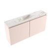 MONDIAZ TURE-DLUX 100cm toiletmeubel Rosee. EDEN wastafel Frappe positie midden. Zonder kraangat. SW1102963