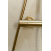 Fortifura Calvi Regendoucheset - thermostatisch - 25cm hoofddouche - staafhanddouche - Geborsteld Messing PVD (Goud) SW788000