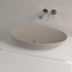 Villeroy & Boch Loop & Friends Opzetwastafel - 62 x 42 x 12 cm - Almond CeramicPlus - met overloop SW644129