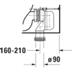 Duravit Starck 2 duoblokpot vario met verdekte bevestiging zonder reservoir wit 0295871