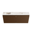 MONDIAZ TURE-DLUX 120cm toiletmeubel Rust. EDEN wastafel Frappe positie links. Met 1 kraangat. SW1102992
