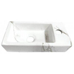 Wiesbaden Mini-Rhea Fonteinset One Pack Rechts 36x18x9cm Carrara Marmerlook Glans wit SW539015