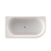 Plieger Kansas Hoekbad - 155x80x60cm - hoek links - met waterinlaat - met af- en overloopgarnituur - met poten - acryl - mat wit SW1027349