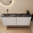 MONDIAZ TURE-DLUX 120cm toiletmeubel Linen. EDEN wastafel Lava positie links. Zonder kraangat. SW1103869