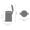 Brabantia NewIcon Pedaalemmer - 12 liter - kunststof binnenemmer - wit SW767519