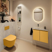 MONDIAZ TURE-DLUX 60cm toiletmeubel Ocher. EDEN wastafel Opalo positie links. Zonder kraangat. SW1104400