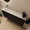 MONDIAZ TURE-DLUX 120cm toiletmeubel Urban. EDEN wastafel Glace positie links. Zonder kraangat. SW1103122